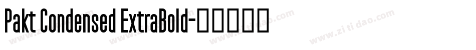 Pakt Condensed ExtraBold字体转换